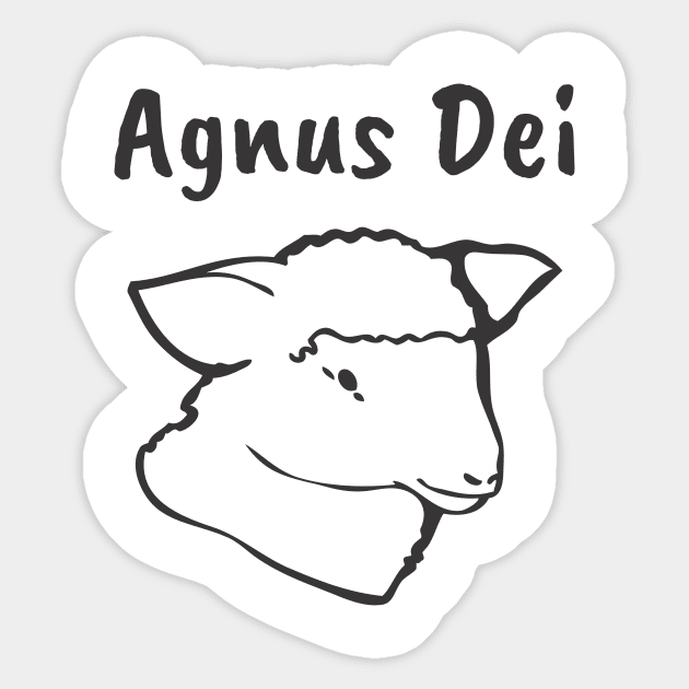 Agnus Dei God Jesus Christ Lamb Sticker by Foxxy Merch